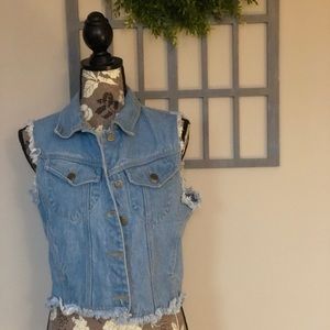 MISS JULI denim sleeveless vest